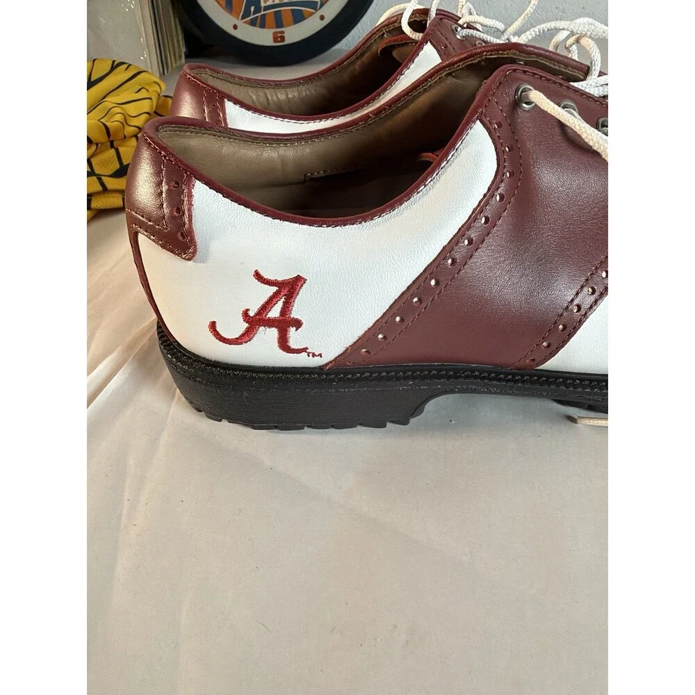 Alabama Crimson Tide Footjoy Mens Size 9 1/2 Golf Shoes